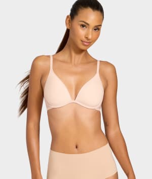 Full Transparency Plunge Spacer T-Shirt Bra: undefined