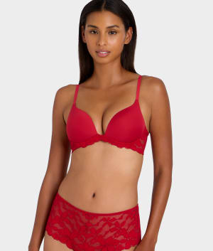 Feeling Famous Wire-Free Push-Up Bra: undefined