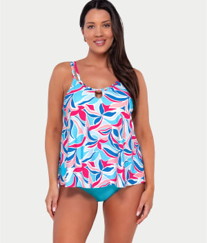 Sadie High-Neck Tankini Top: undefined