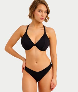 Jewel Cove Plunge Bikini Top: undefined