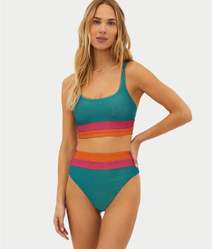 Heidi High-Waist Bikini Bottom: undefined