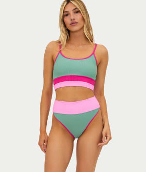 Eva Longline Bikini Top: undefined
