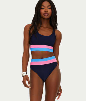 Heidi High-Waist Bikini Bottom: undefined