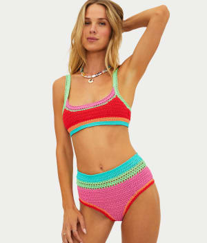 Milana Crochet Bikini Top: undefined