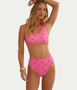 Nessa High-Waist Bikini Bottom: undefined