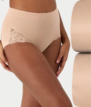 Breathe Lace High-Waist Brief 2-Pack: undefined