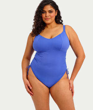 Plus Size Plain Sailing Wire-Free One-Piece: undefined