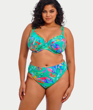 Plus Size Toyama Tides Plunge Bikini Top: undefined