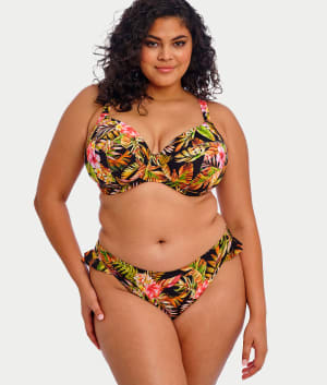 Plus Size Tiger Valley Hi-Cut Bikini Bottom: undefined