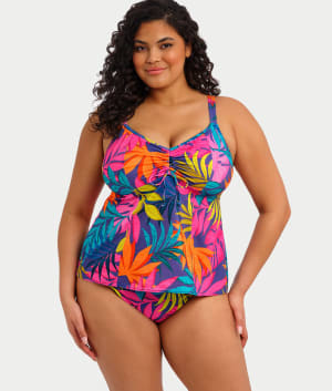 Plus Size Porto Rafti Wire-Free Tankini Top: undefined