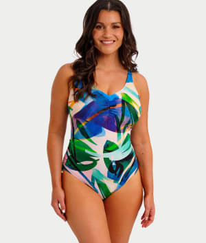 Molokai Shores V-Neck Underwire One-Piece: undefined