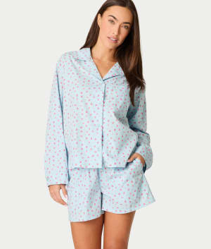 Afterparty Poplin Woven Pajama Set: undefined