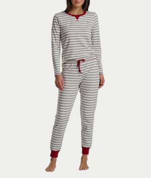 Thermal Knit Pajama Set: undefined