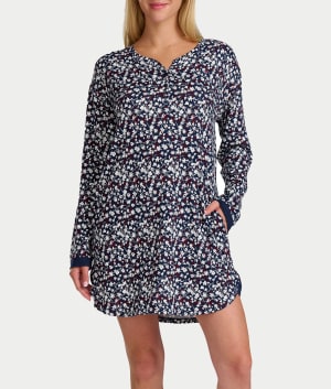 Pillowsoft Henley Sleep Shirt: undefined