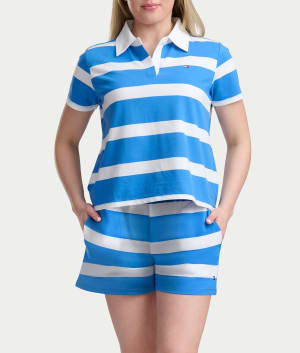Rugby Polo & Boxer Knit Lounge Set: Supersonic