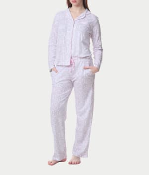 Girlfriend Knit Long Sleeve Pajama Set: undefined