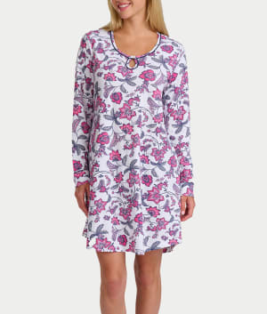 Jolly & Bright Long Sleeve Knit Nightgown: undefined