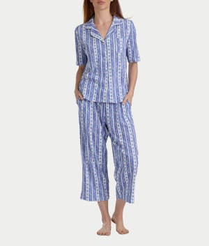 Floral Stamped Stripe