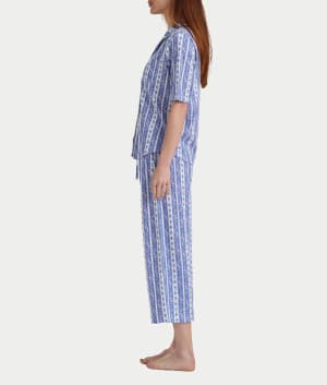 Floral Stamped Stripe