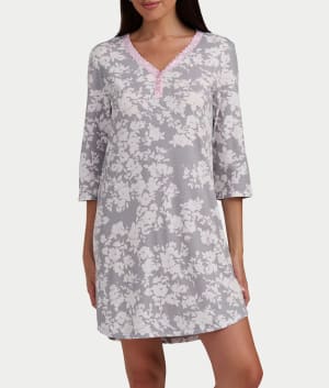 3/4 Sleeve Knit Sleep Shirt: undefined