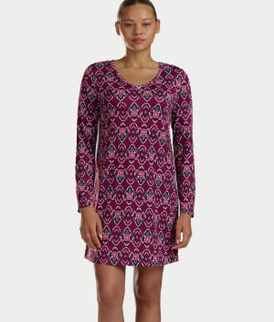 Long Sleeve Knit Sleep Shirt: undefined