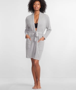 Short Wrap Chevron Robe: undefined
