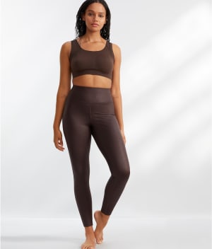 The Faux Leather High-Waist Leggings: undefined