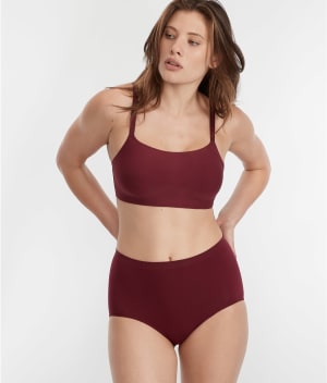 Maroon Banner Ribbed