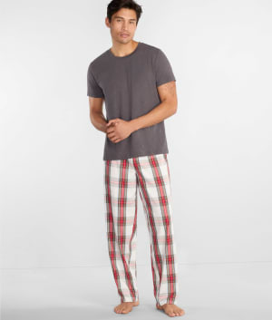 The Cozy Plaid Men's Brushed Cotton Pajama Set: undefined