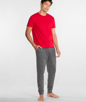 His Stripe Pajama Set: undefined