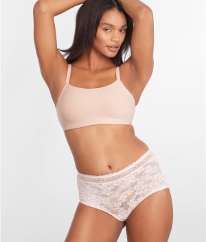 The Soft Stretch Lace Boyshort: undefined