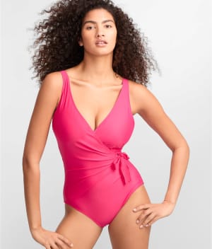 The Slimming Plunge Side-Tie One-Piece: undefined