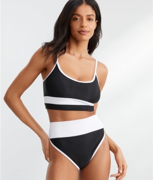 Emmy High-Waist Bikini Bottom: undefined