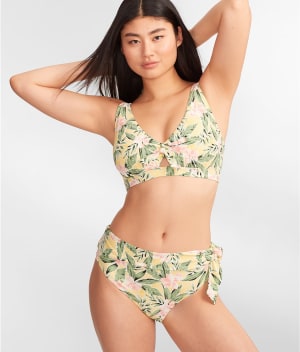 Tie Front Bikini Top: undefined