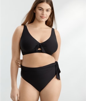 Tie Front Bikini Top: undefined