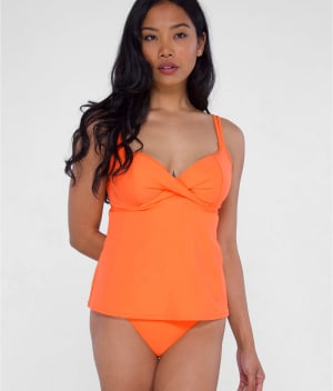 Underwire Wrap Tankini Top: undefined