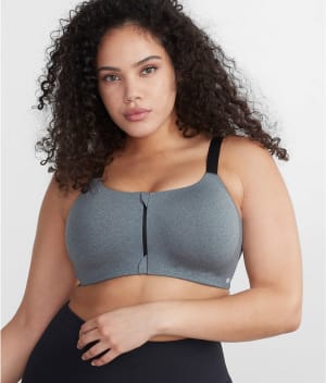 High Impact Front-Close Sports Bra: undefined