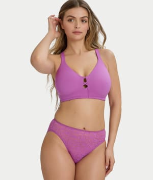 Allover Lace High-Leg Brief: undefined