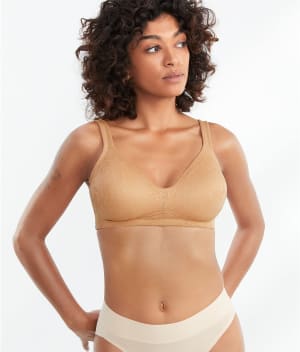 Jolie Jacquard Wire-Free Minimizer Bra: undefined