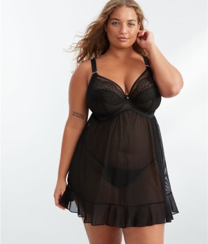 Priya Plunge Babydoll: undefined