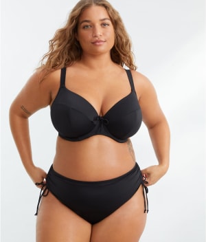 Plus Size Plain Sailing Adjustable Bikini Bottom: undefined