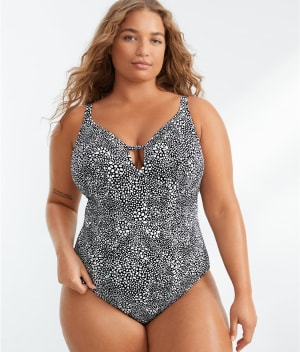 Plus Size Pebble Cove One-Piece: undefined