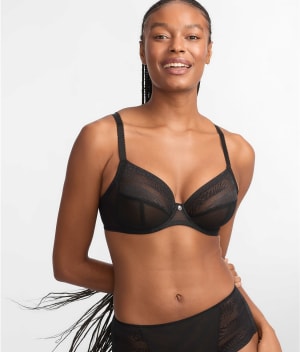 Devote Side Support Plunge Bra: undefined