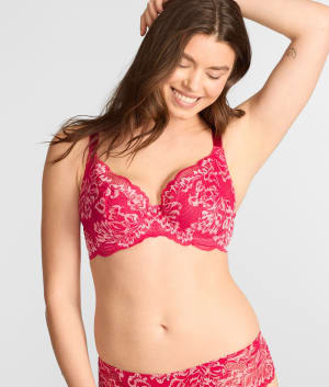 Emmaline Padded Plunge Bra: undefined