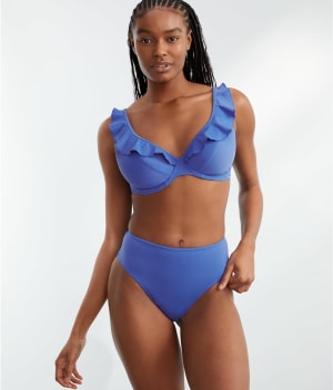 Jewel Cove Ruffled Bikini Top: undefined