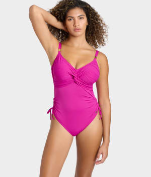 Beach Waves Twist Underwire One-Piece: undefined