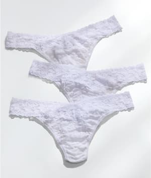 Signature Lace Original Rise Thong 3-Pack: undefined
