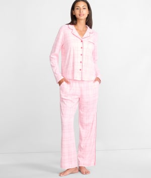 English Beauty Girlfriend Knit Pajama Set: undefined