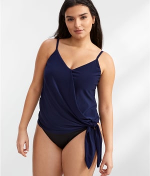 Solid Alex Underwire Tankini Top: undefined