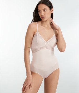 Tame Your Tummy Lace Firm Control Bodysuit: undefined